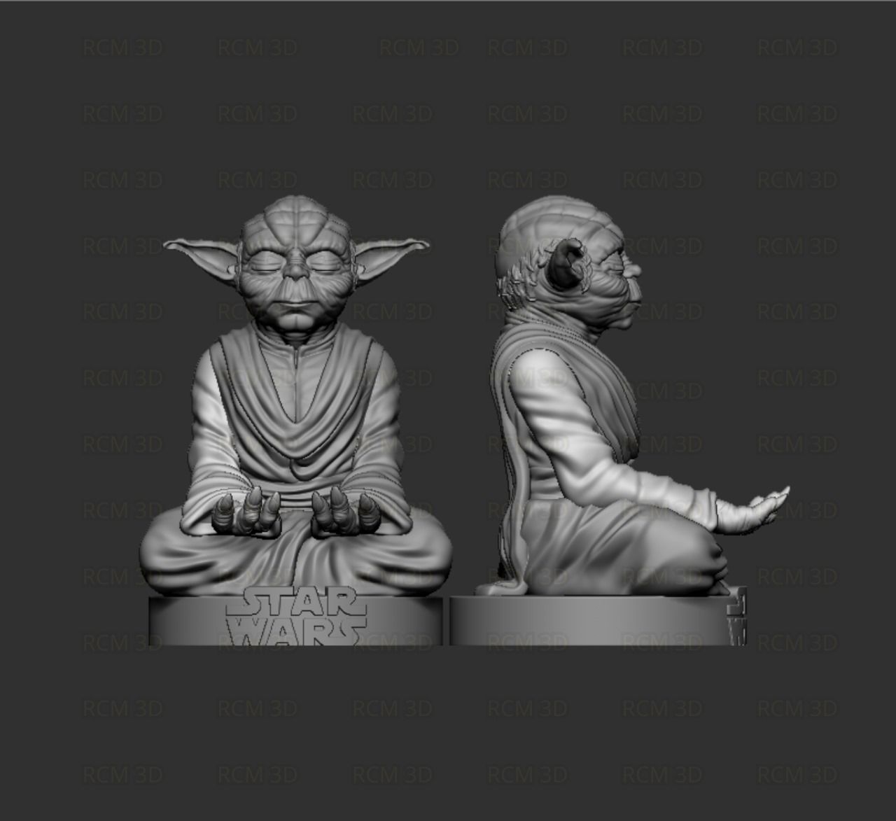 Yoda joystick holder  3D print model_1