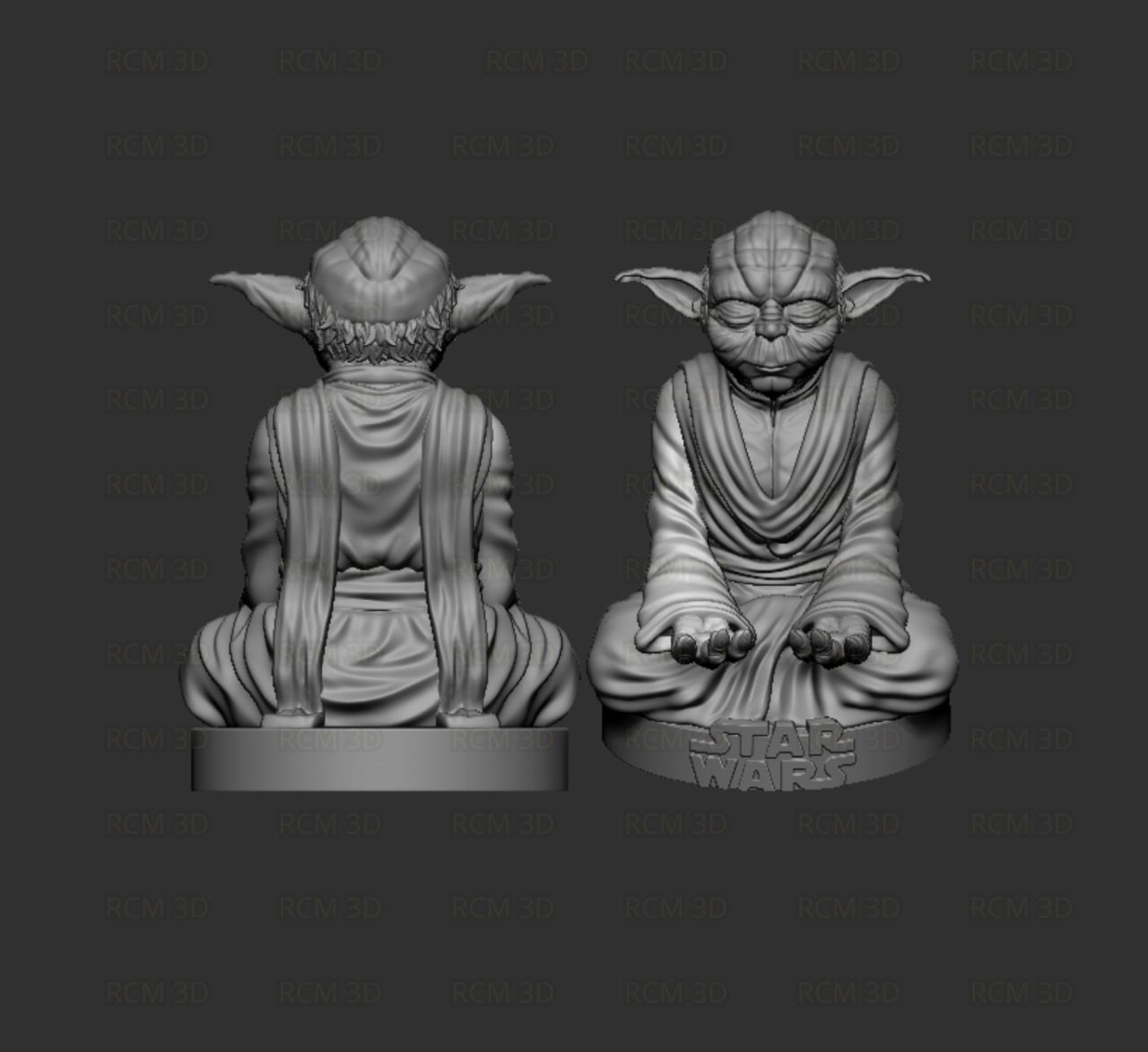 Yoda joystick holder  3D print model_2