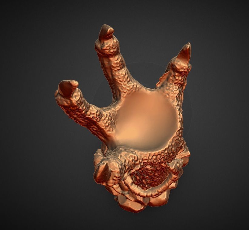 Dragon Claw Crystal Ball holder and base decoration 3D print model_5