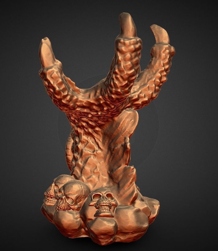 Dragon Claw Crystal Ball holder and base decoration 3D print model_4