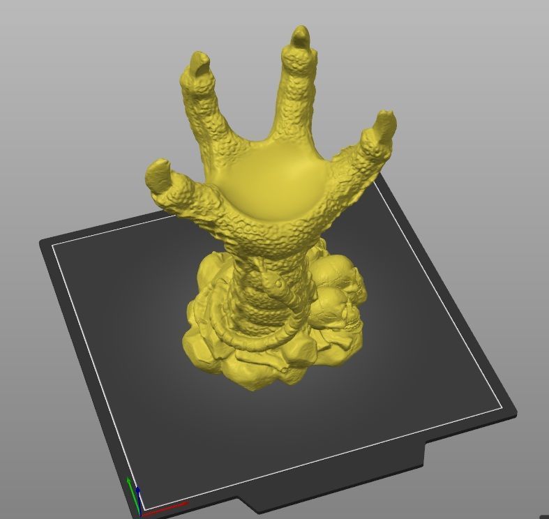 Dragon Claw Crystal Ball holder and base decoration 3D print model_7