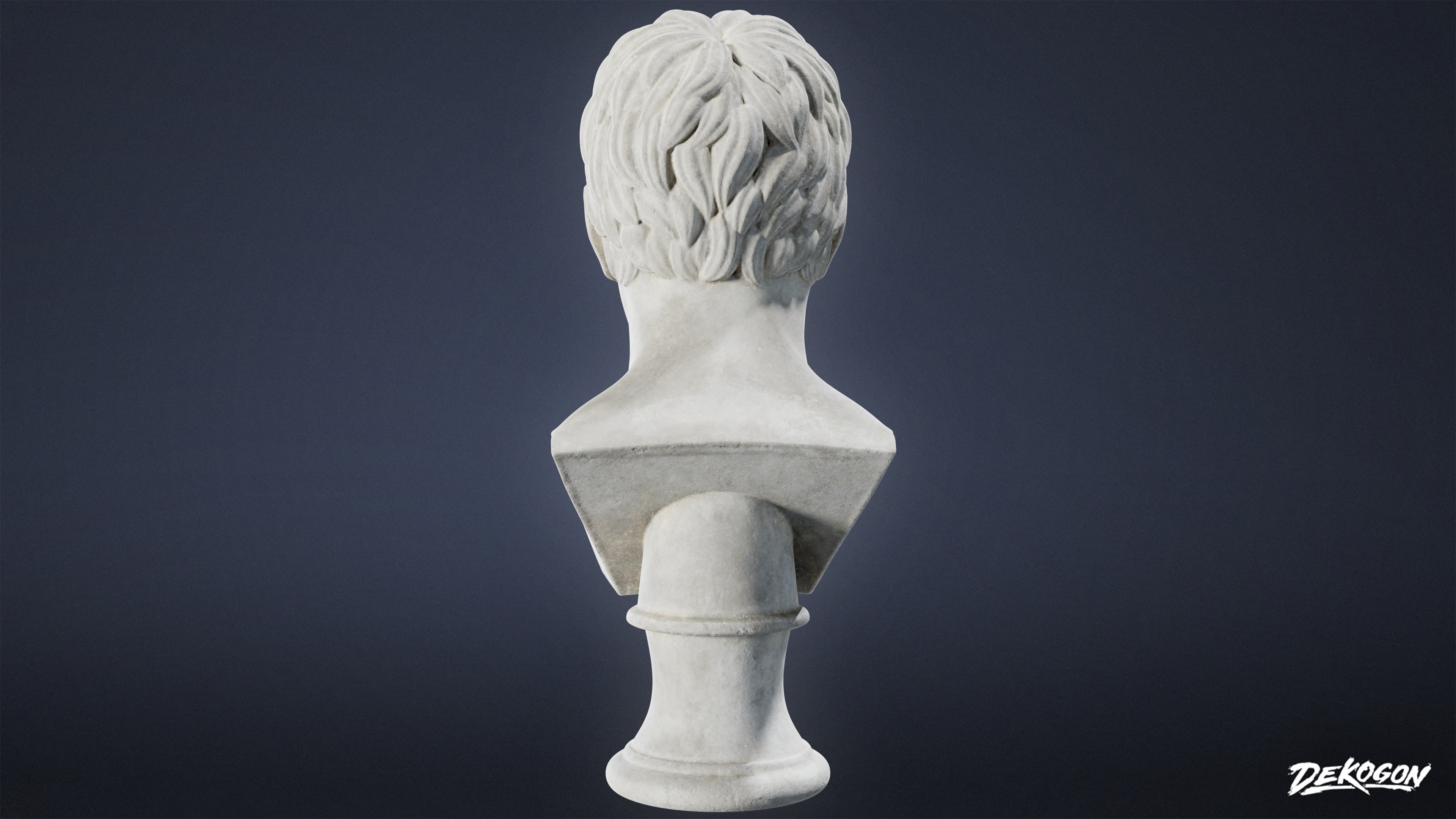 STONE SCULPTURES - Statue Bust 06 - NANITE Low-poly 3D model_4