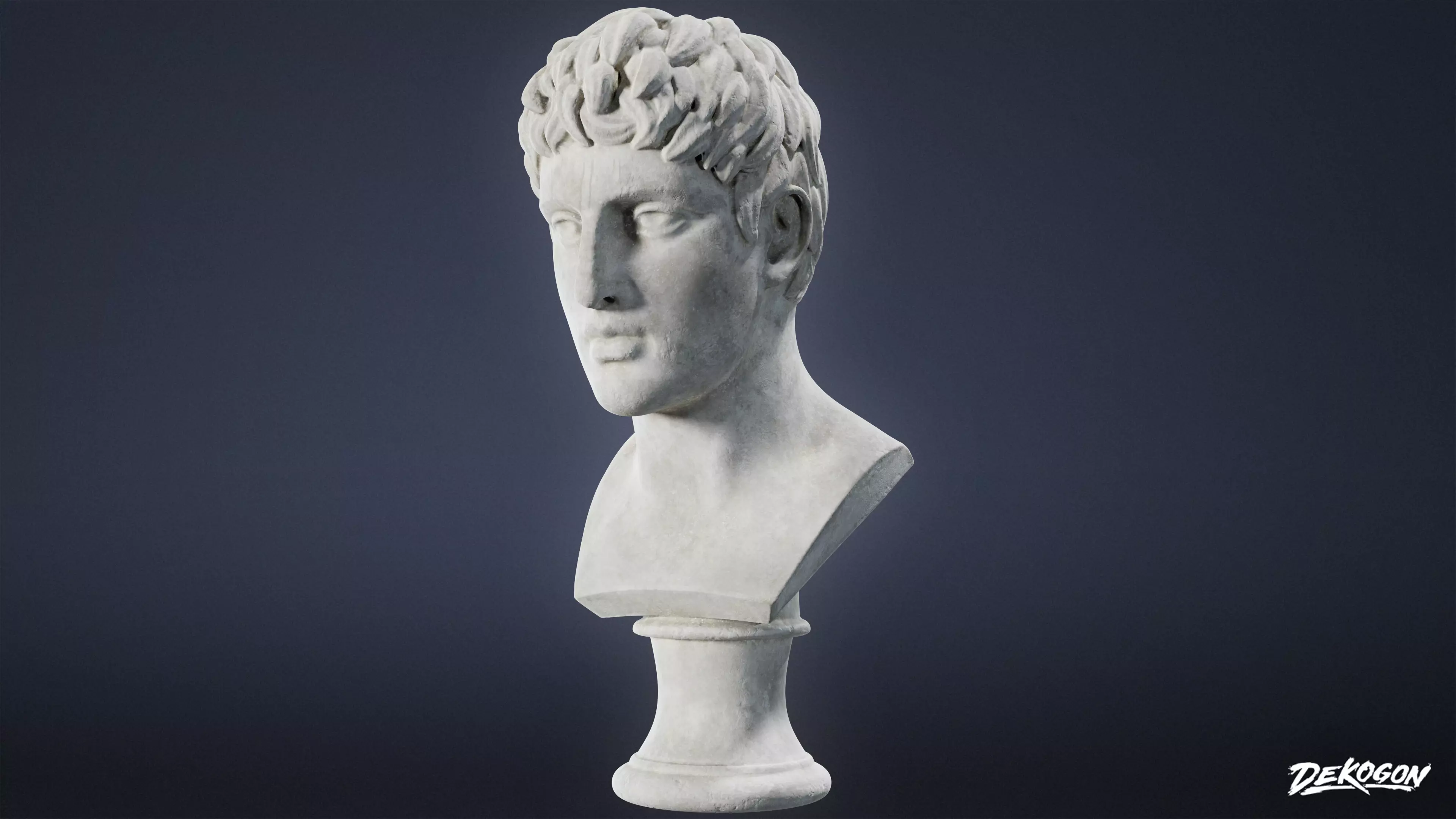 STONE SCULPTURES - Statue Bust 06 - NANITE Low-poly 3D model_0