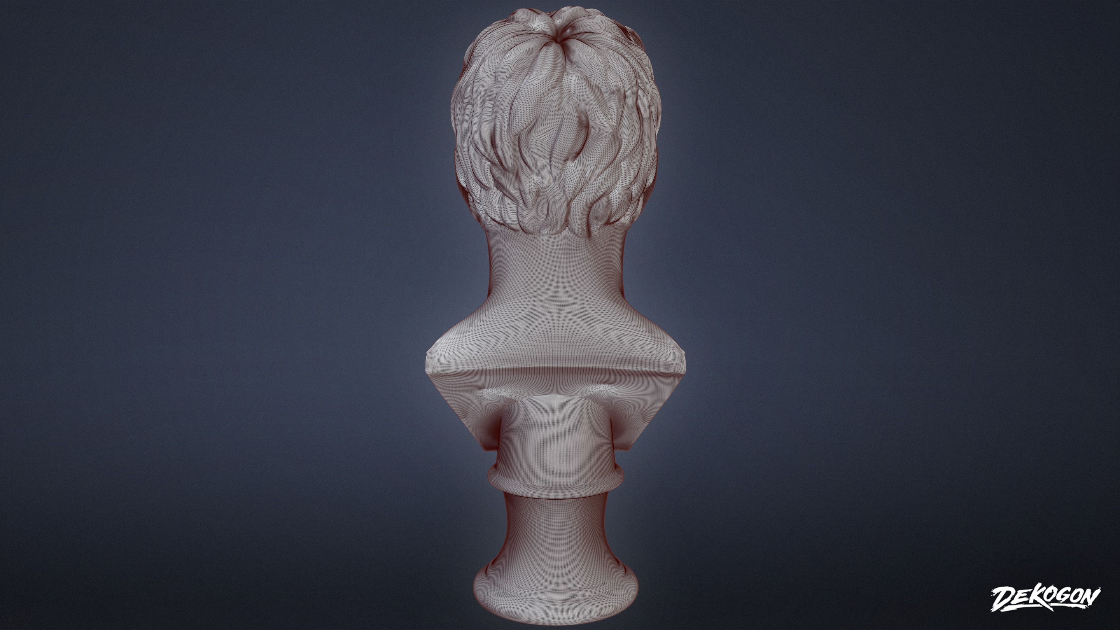 STONE SCULPTURES - Statue Bust 06 - NANITE Low-poly 3D model_9