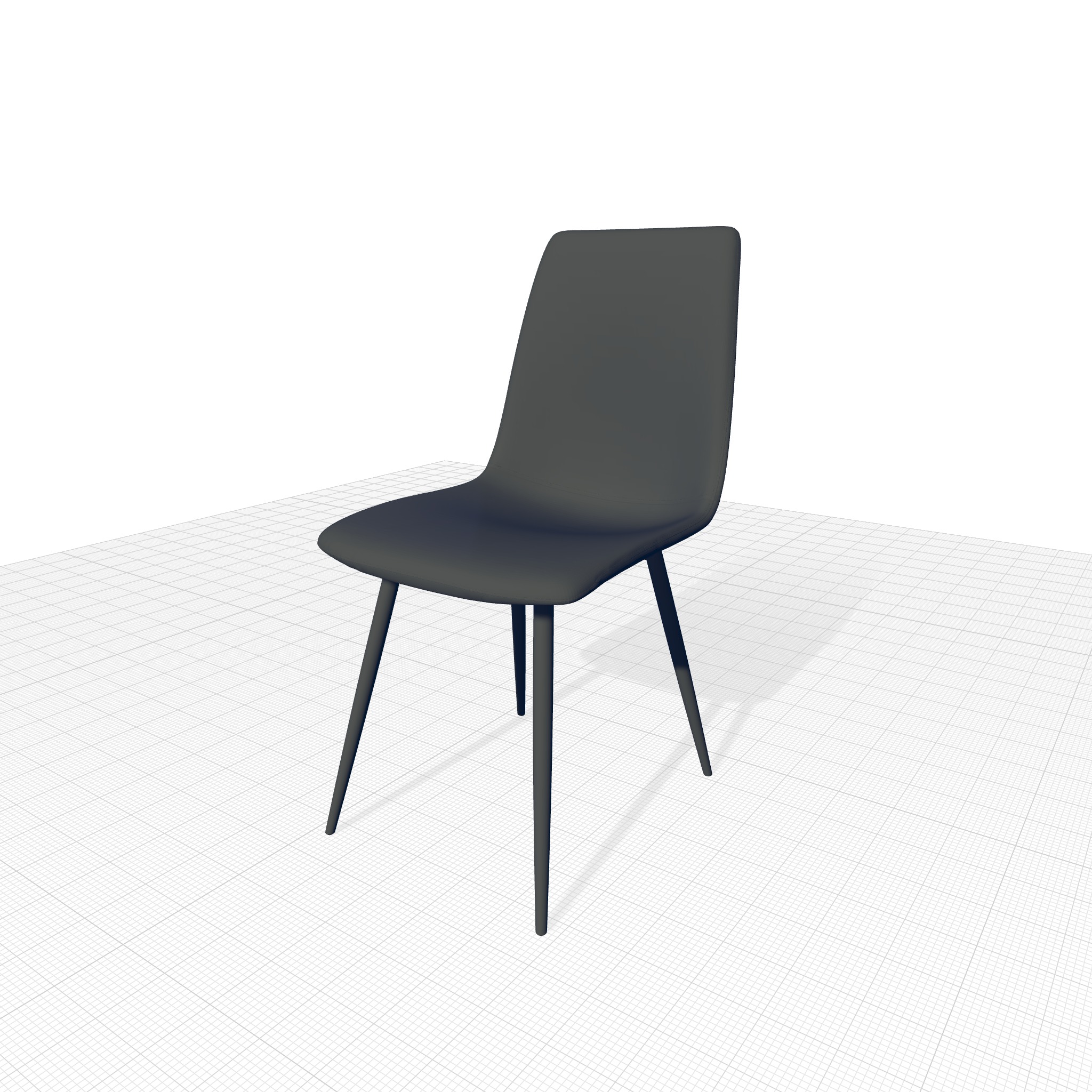 Crovetti Upholstered Dining Chair - 4 Colour 3D model_6