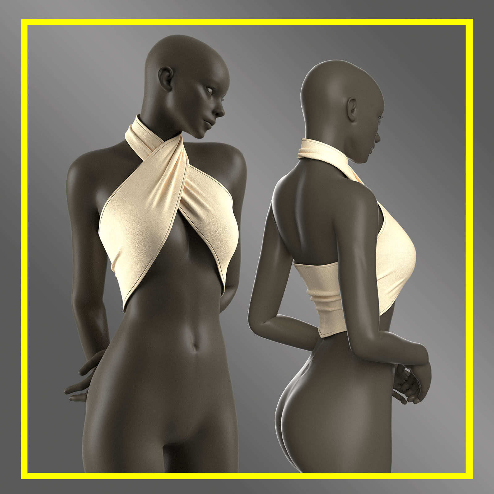 8 in 1 CROPTOP PACK 3D model_31