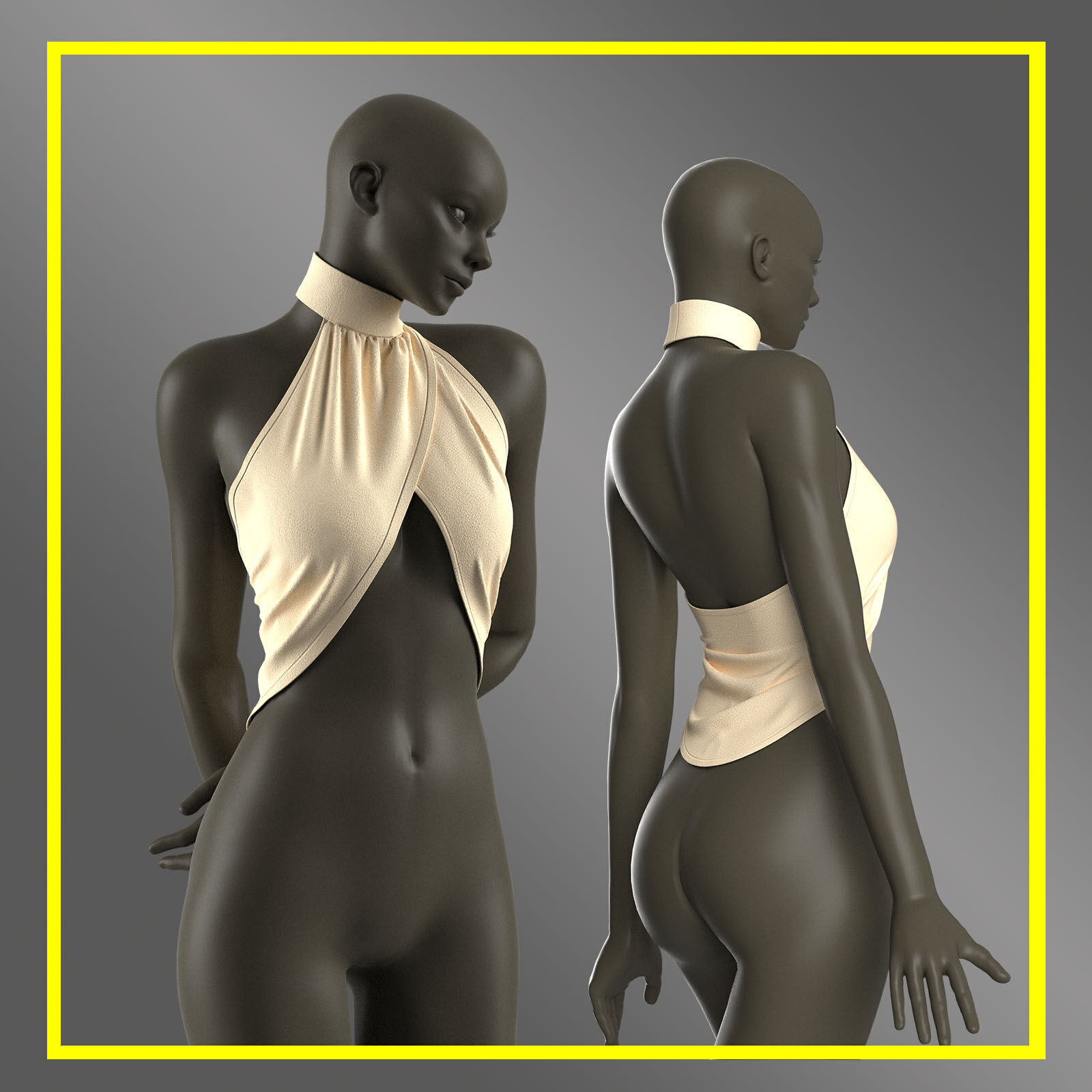 8 in 1 CROPTOP PACK 3D model_34