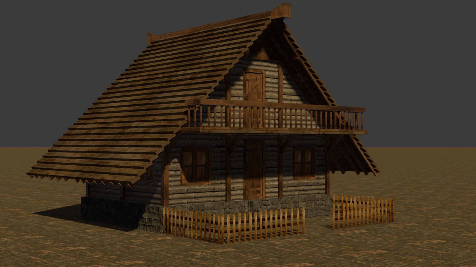 Comprehensive Pack of Medieval Houses for Low Poly Game Design Low-poly 3D model_17