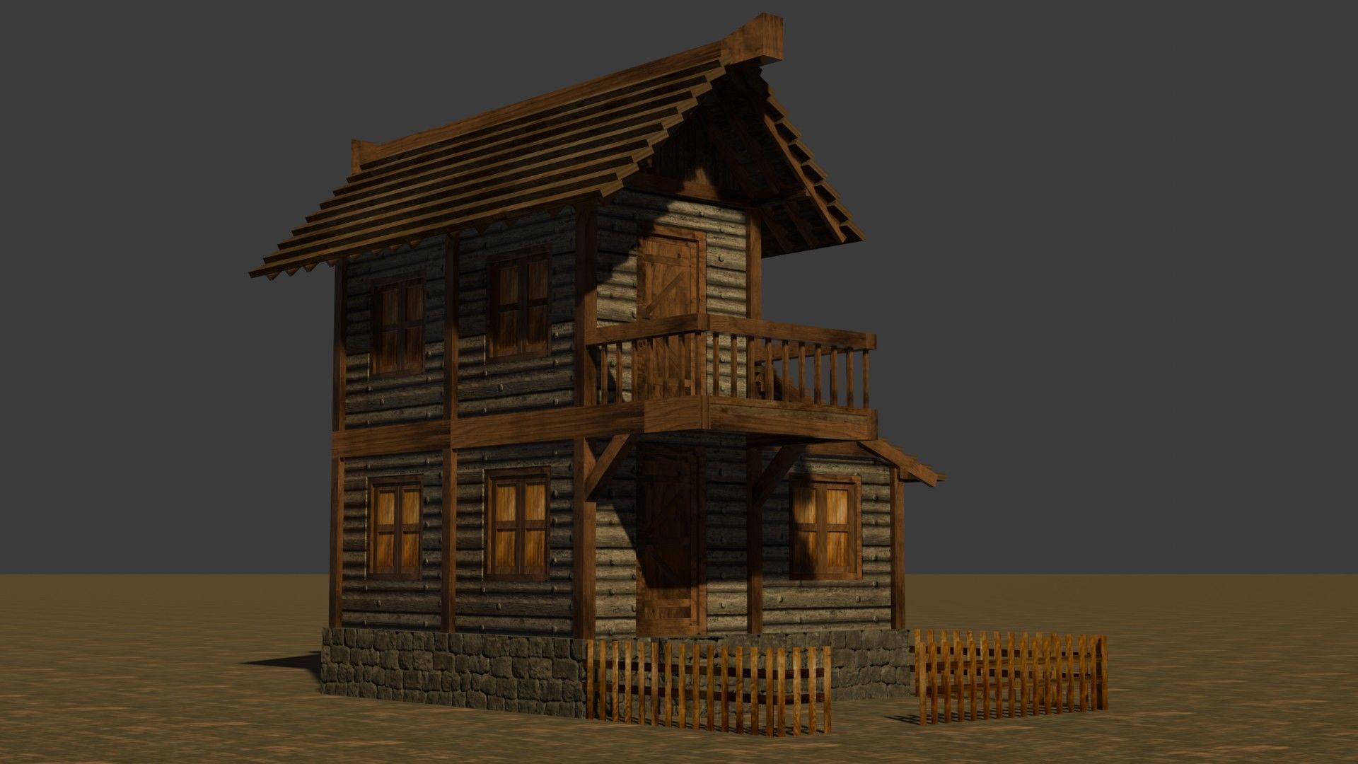 Comprehensive Pack of Medieval Houses for Low Poly Game Design Low-poly 3D model_20