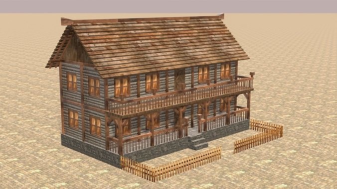 Comprehensive Pack of Medieval Houses for Low Poly Game Design Low-poly 3D model 7