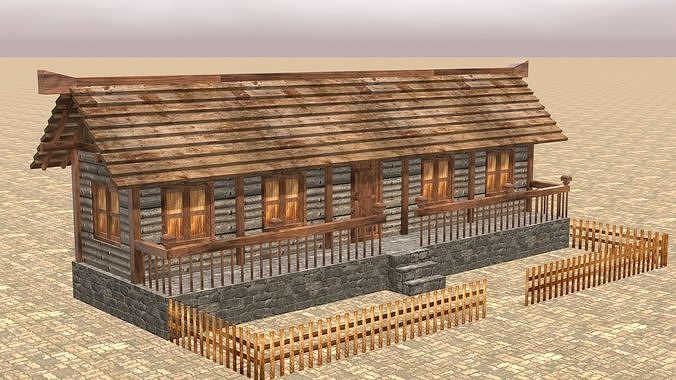 Comprehensive Pack of Medieval Houses for Low Poly Game Design Low-poly 3D model 6