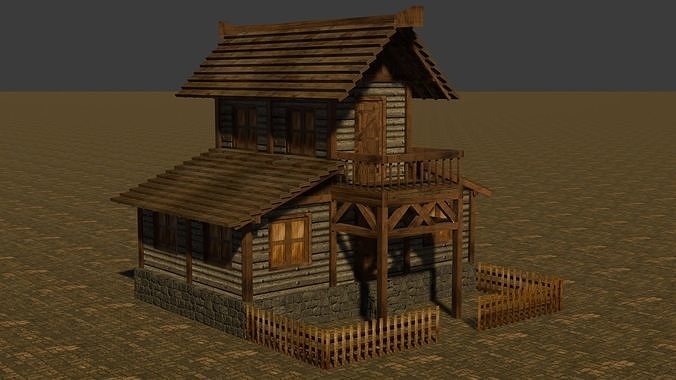 Comprehensive Pack of Medieval Houses for Low Poly Game Design Low-poly 3D model 3