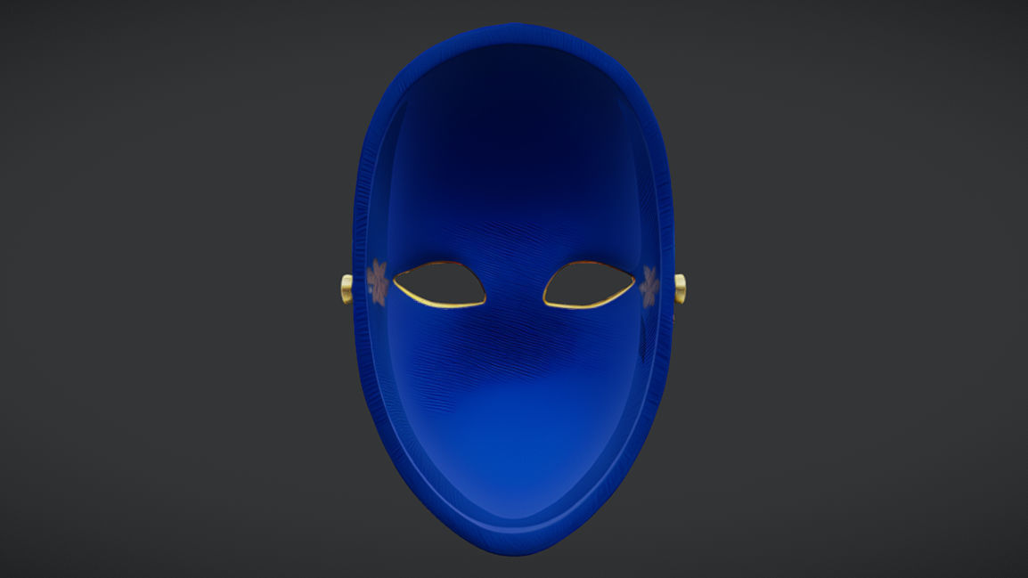 3D Venetian Luxury Mask Model Low-poly 3D model_1