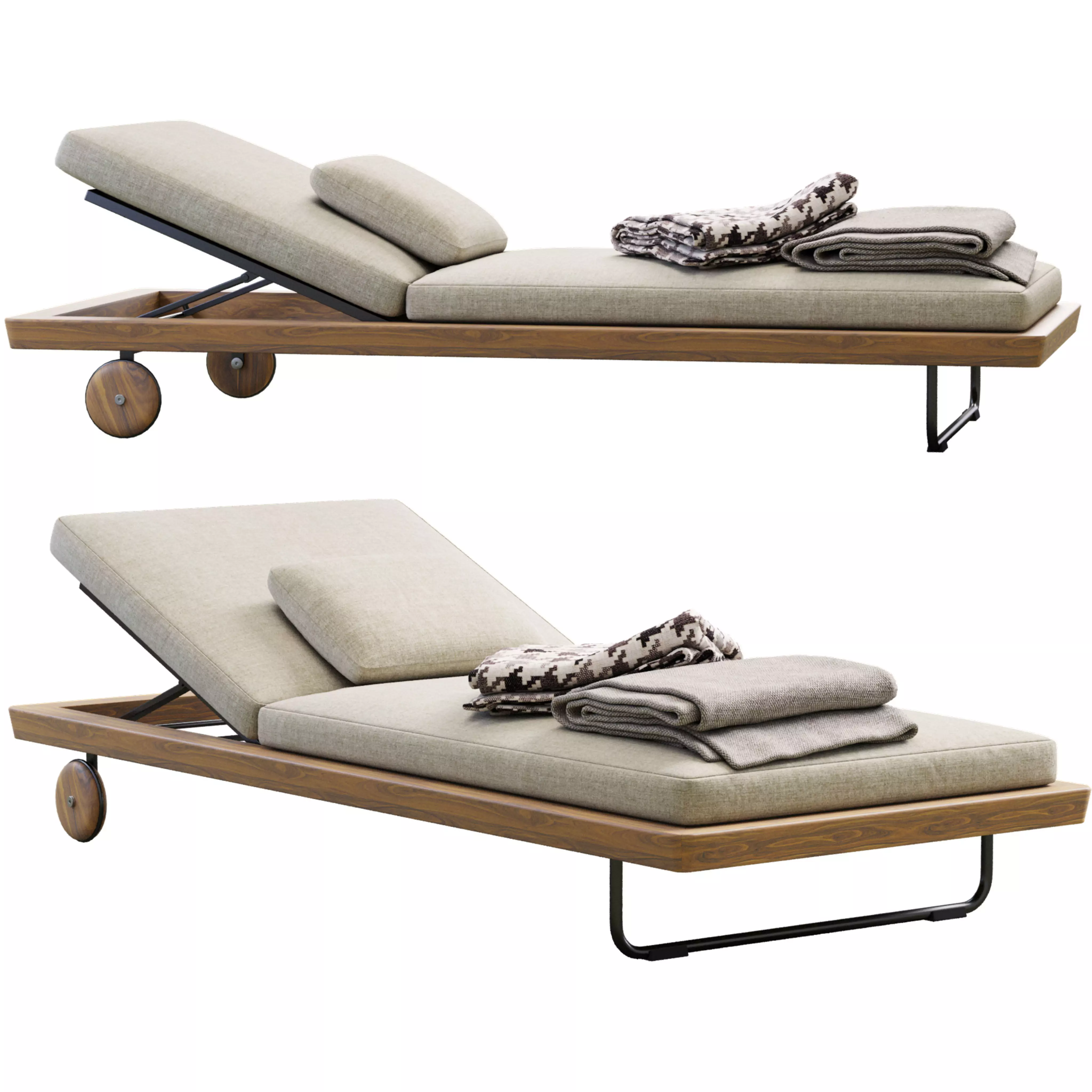 Sunray Daybed  Free 3D model_0