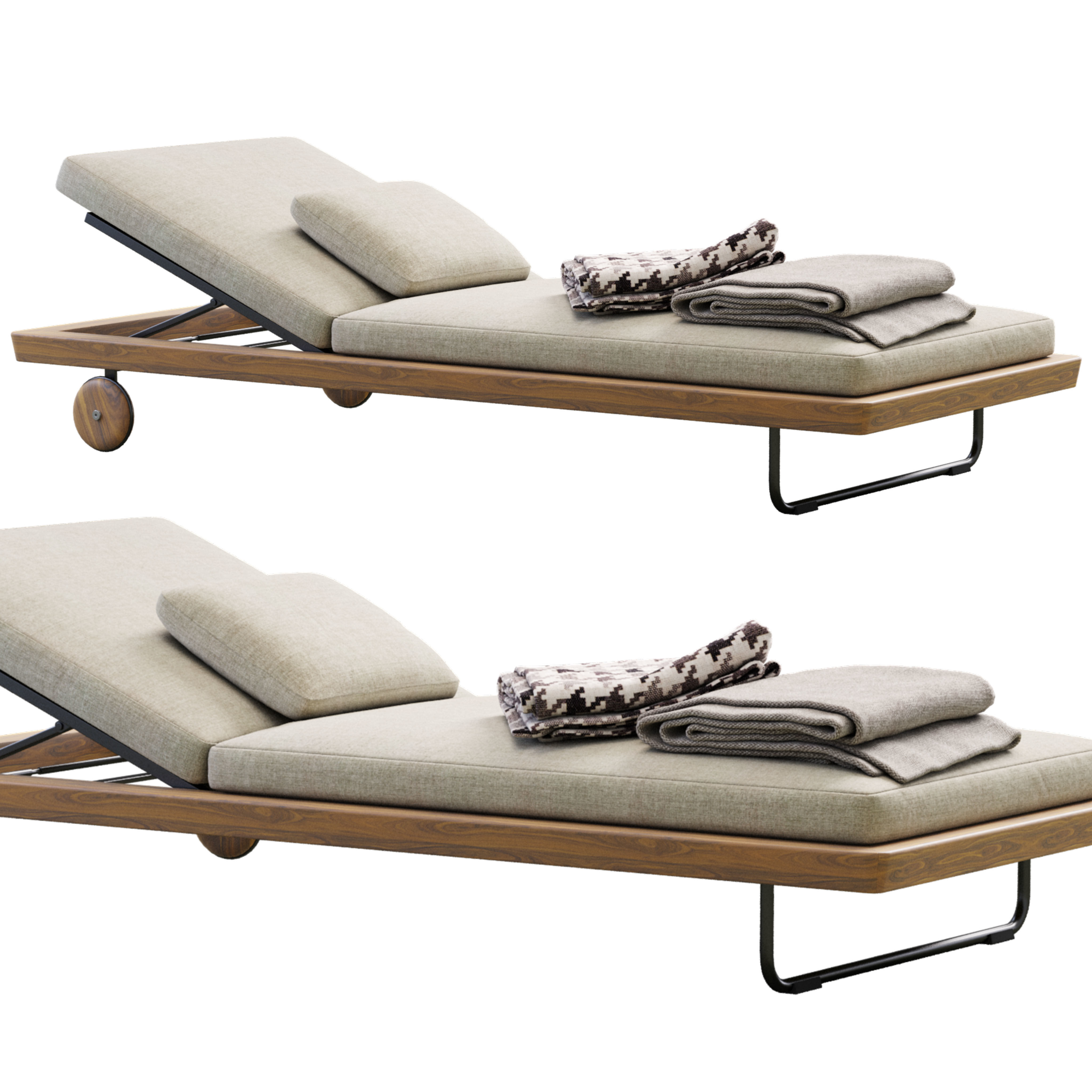 Sunray Daybed  Free 3D model_2