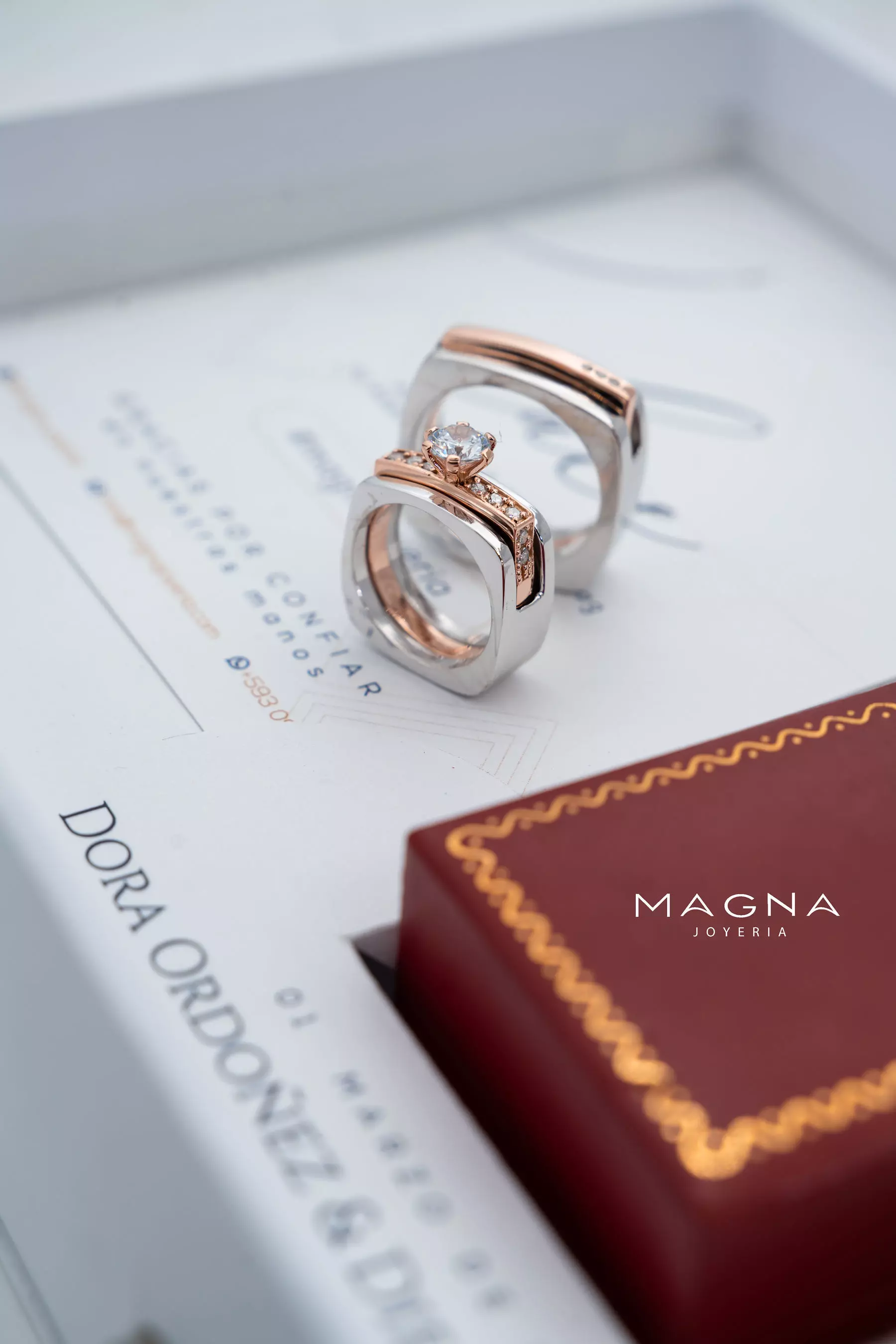 Interlocking Wedding Rings STL 3D print model_0