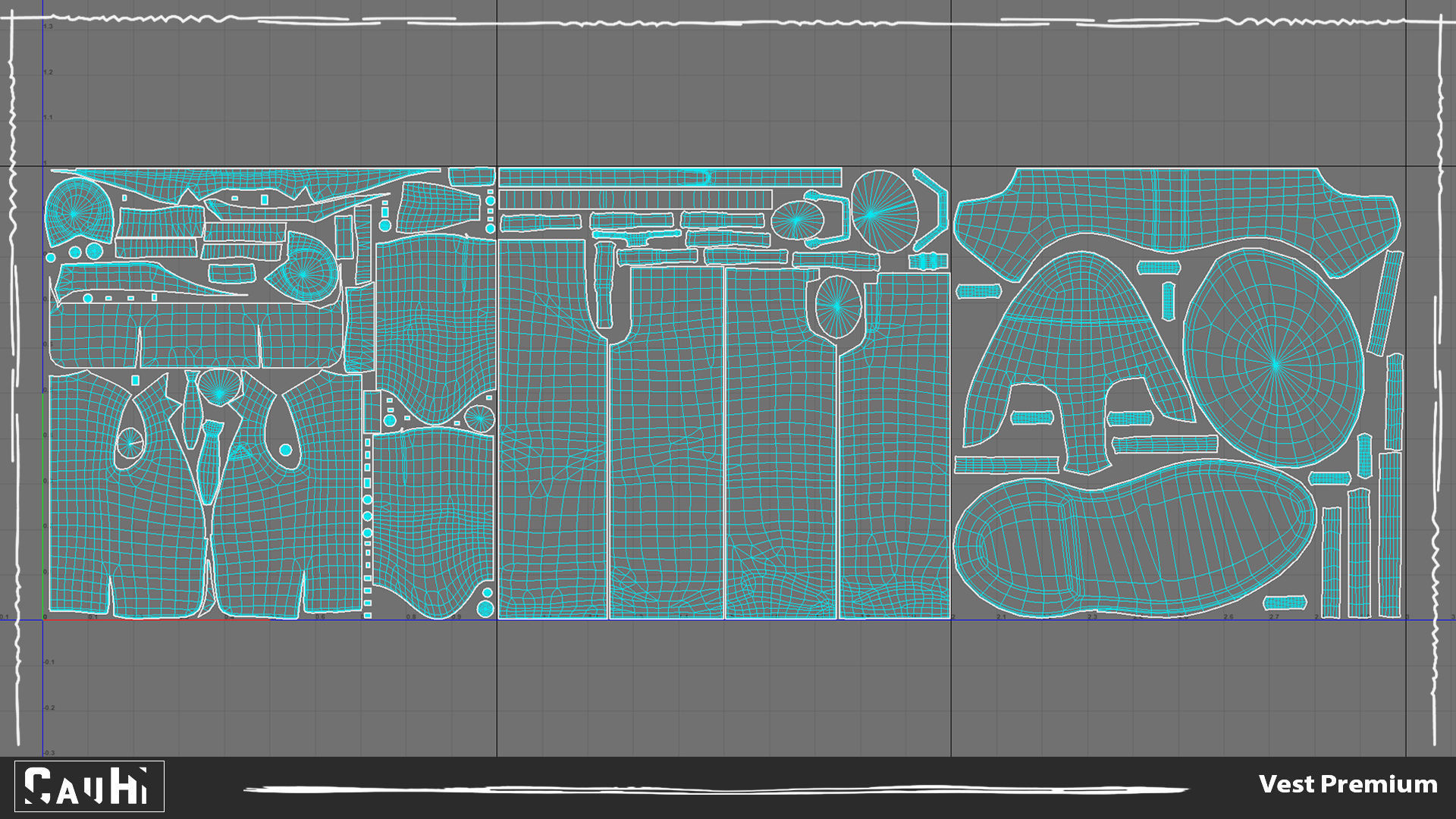 Men Pans with Shirt Blazer and Shoes Vest Color Grey Low-poly 3D model_11