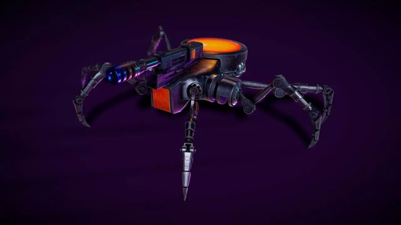Spiderbot Low-poly 3D model_0