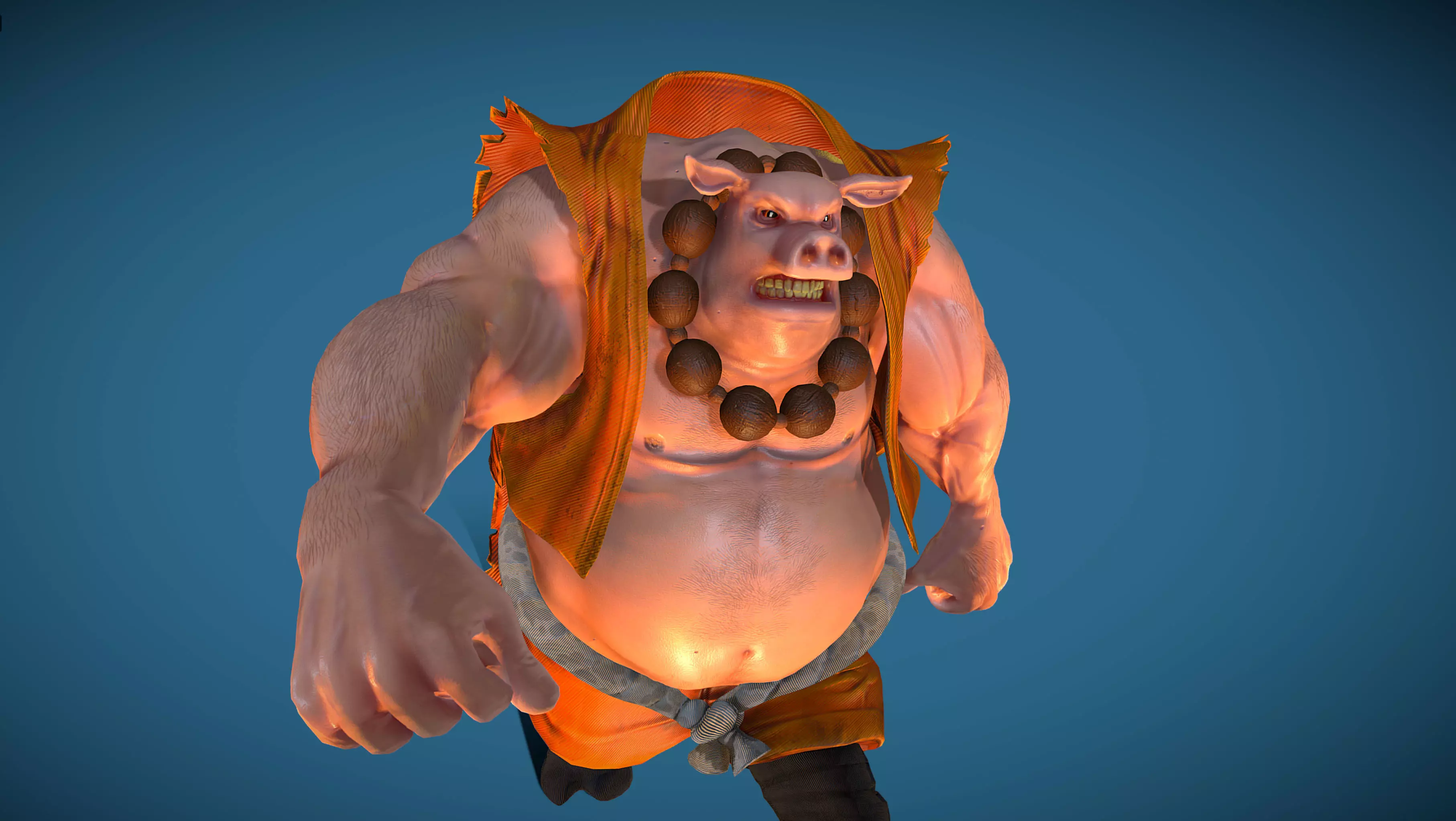 Pigman Low-poly 3D model_0