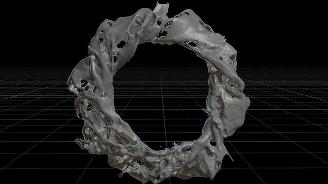 Splash Circle Animated 3D model 4