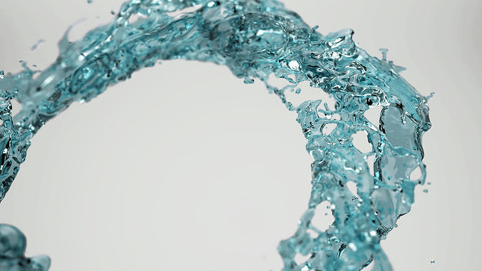 Splash Circle Animated 3D model 2