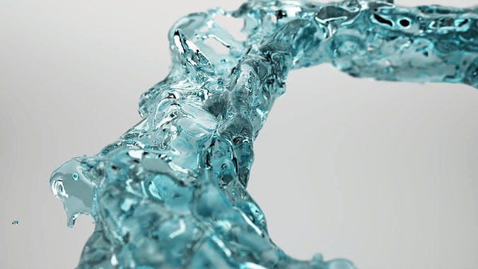 Splash Circle Animated 3D model 3