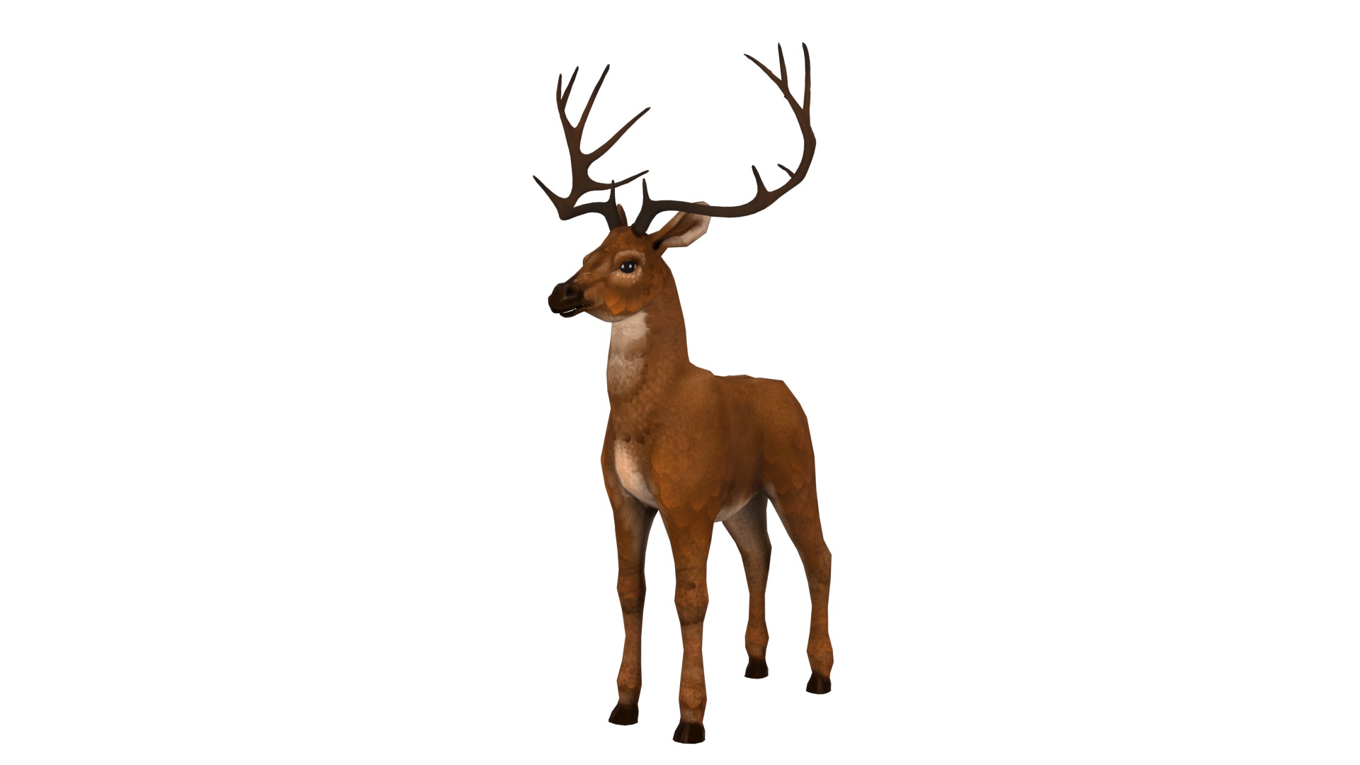 Deer  rig  high-poly  textured 3D model_4