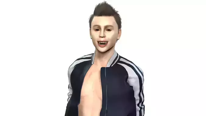 High-Quality 3D Male Character Model for Games  and Animations