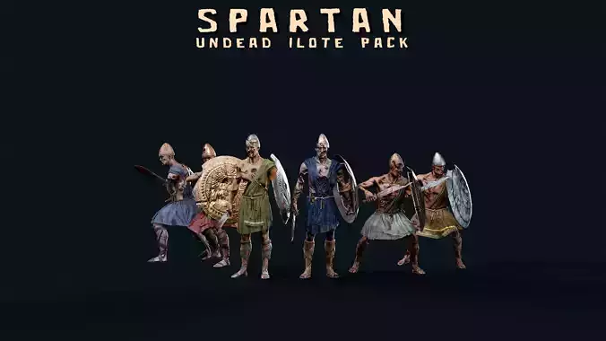UNDEAD SPARTAN ILOTE PACK 3D Model Collection