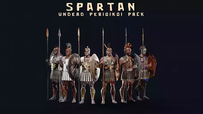 UNDEAD SPARTAN PPU PACK 3D Model Collection
