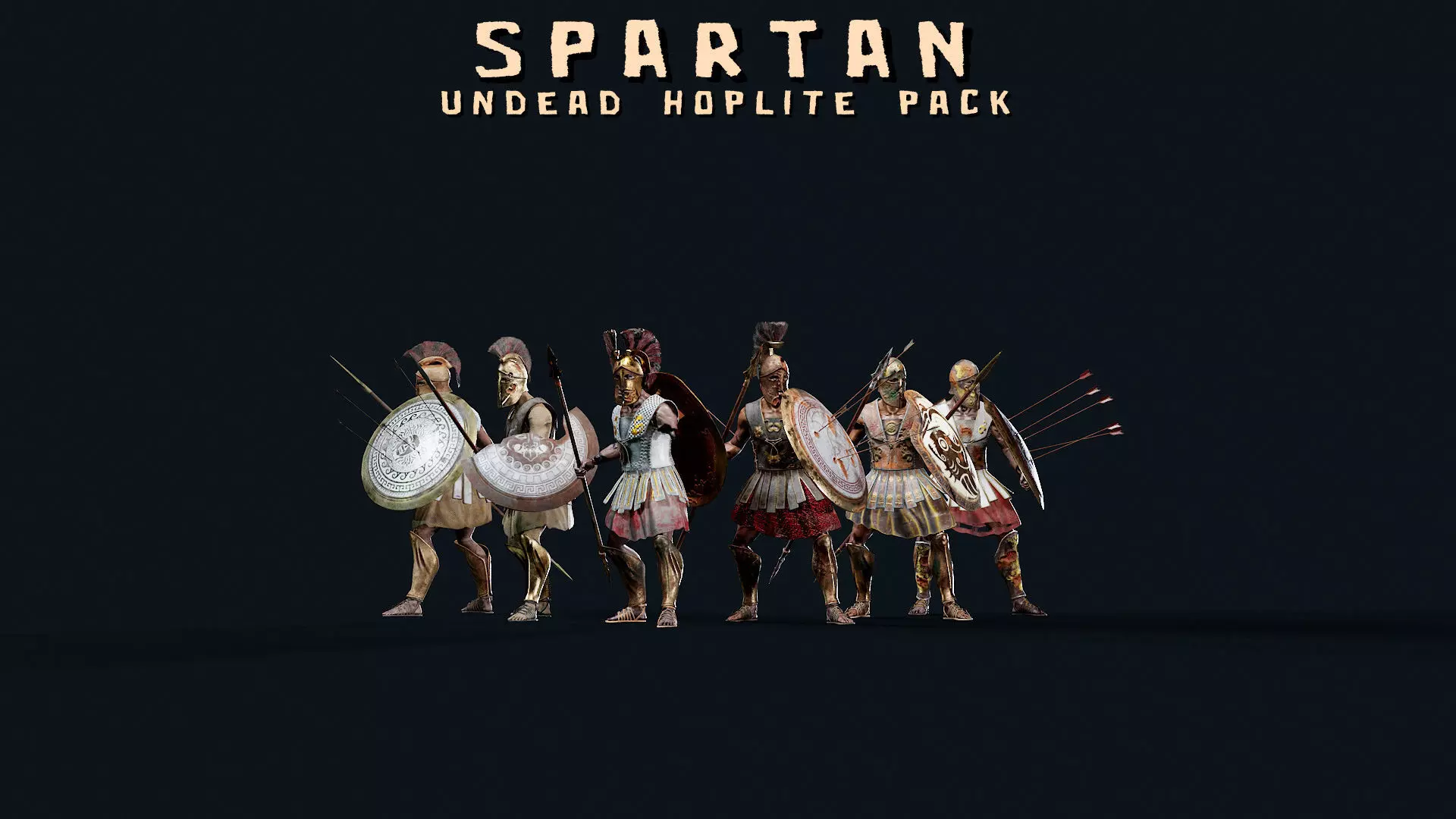 UNDEAD SPARTAN HOPLITE PACK 3D Model Collection_0