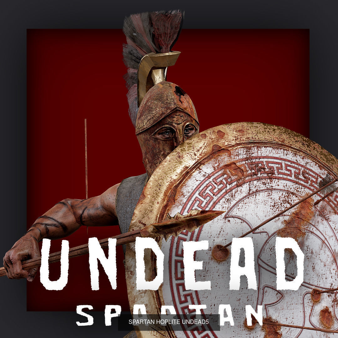 UNDEAD SPARTAN HOPLITE PACK 3D Model Collection_17