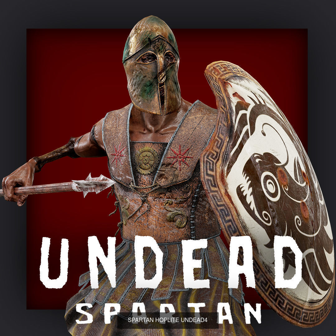 UNDEAD SPARTAN HOPLITE PACK 3D Model Collection_16