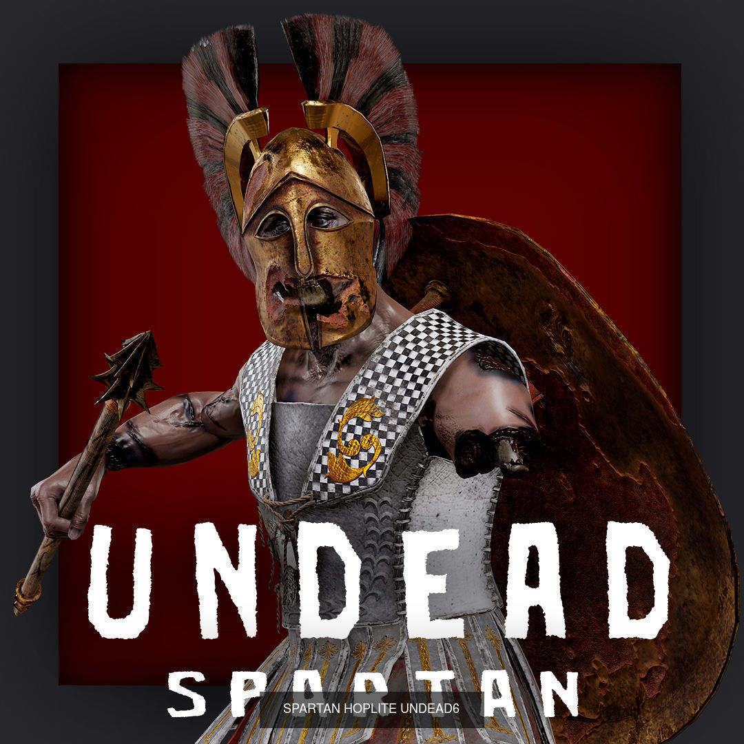 UNDEAD SPARTAN HOPLITE PACK 3D Model Collection_18