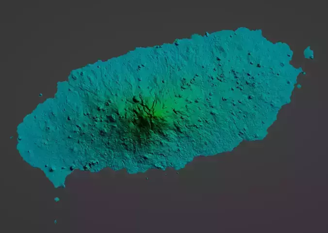 Jeju Island Low-poly 3D model