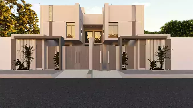 exterior   modern villa saudi arabia