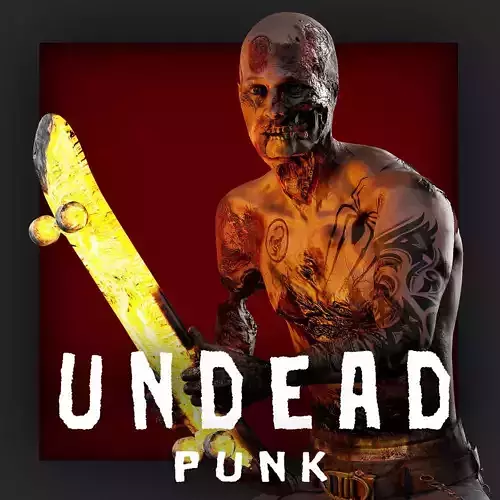PUNK UNDEAD 3 Rock and Roll Low-poly 3D model