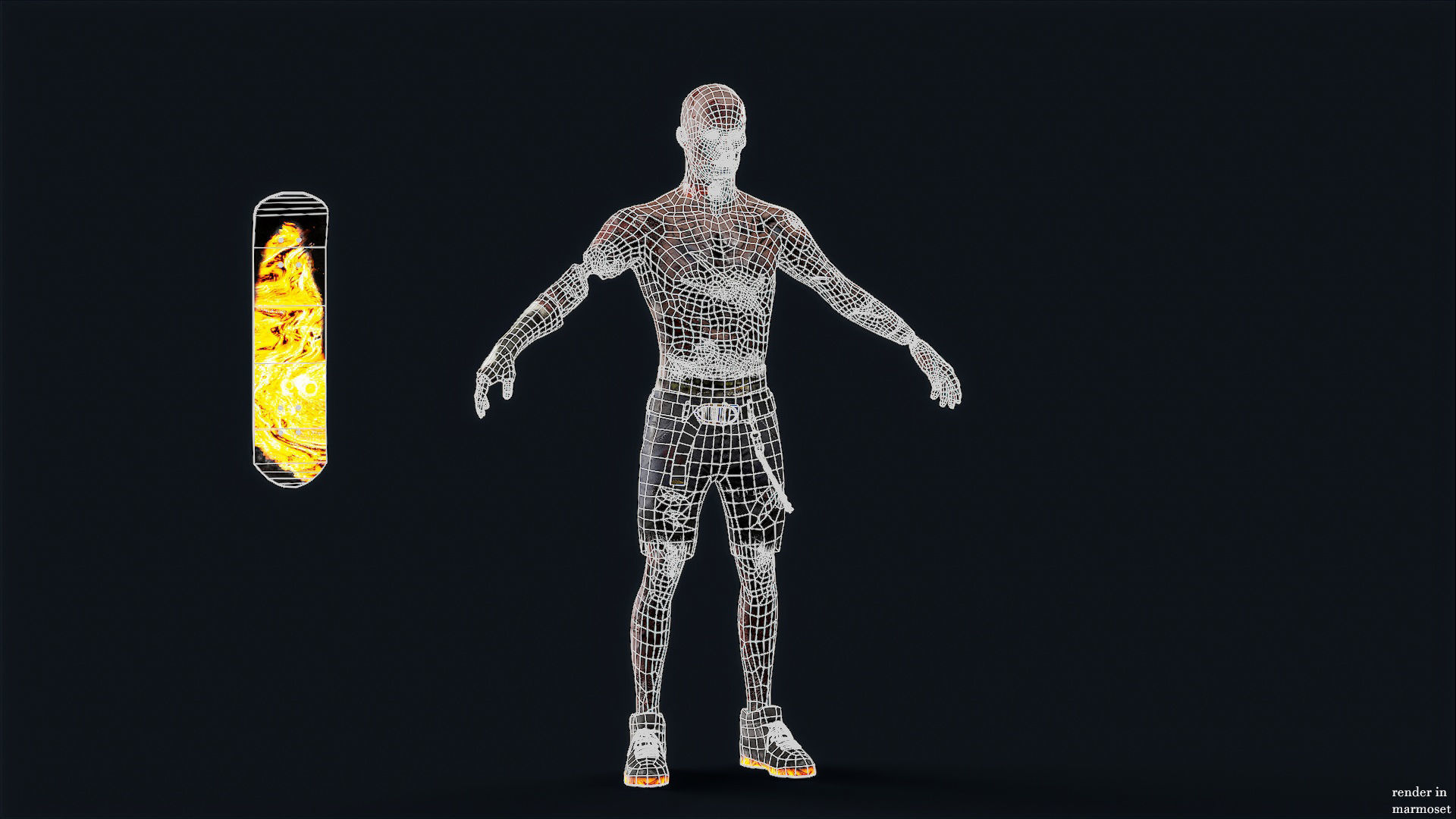 PUNK UNDEAD 3 Rock and Roll Low-poly 3D model_10