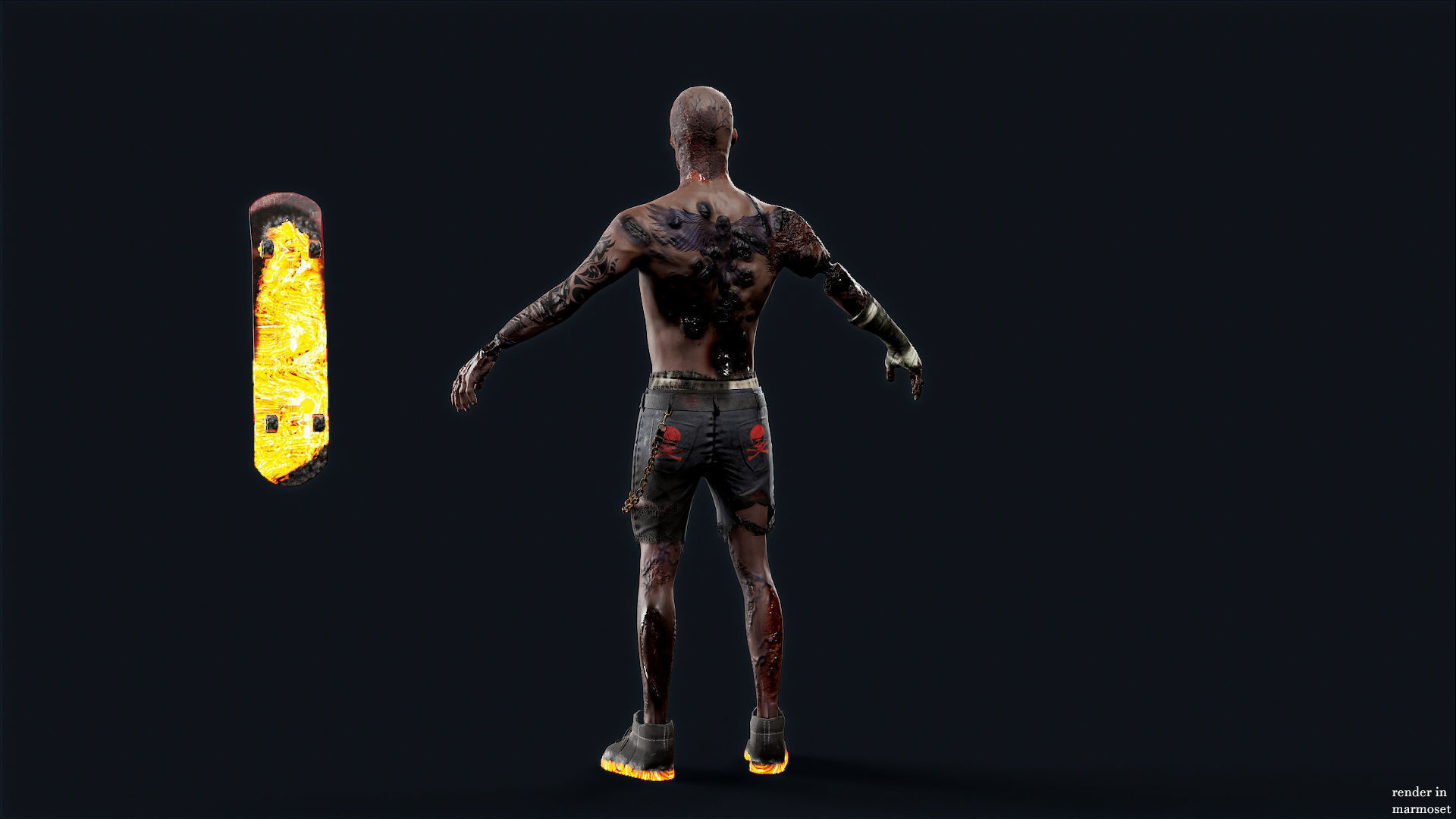 PUNK UNDEAD 3 Rock and Roll Low-poly 3D model_8