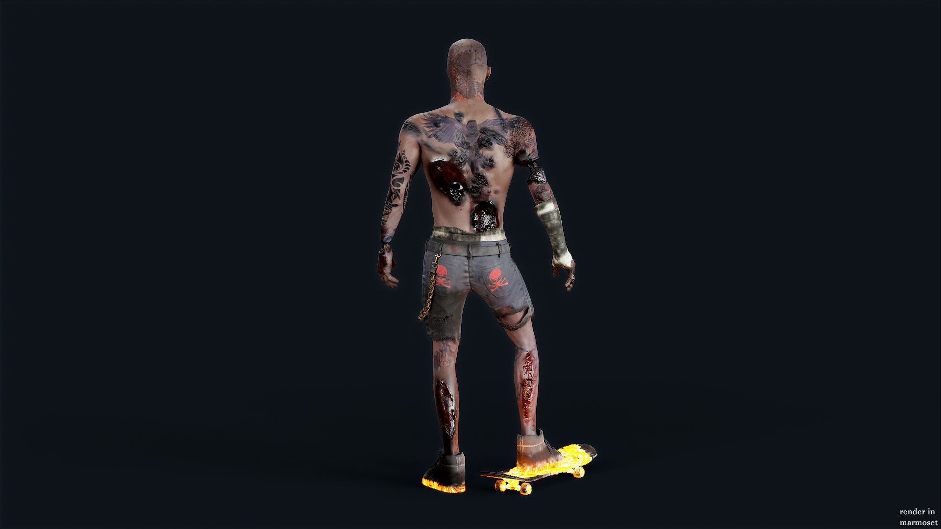 PUNK UNDEAD 3 Rock and Roll Low-poly 3D model_5