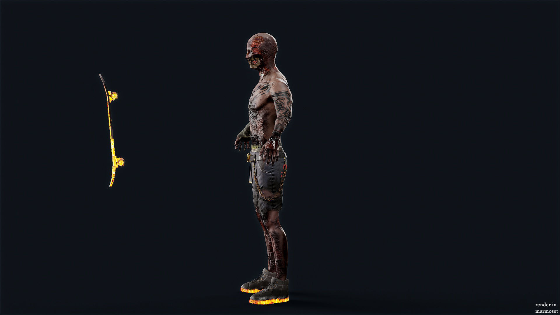 PUNK UNDEAD 3 Rock and Roll Low-poly 3D model_9