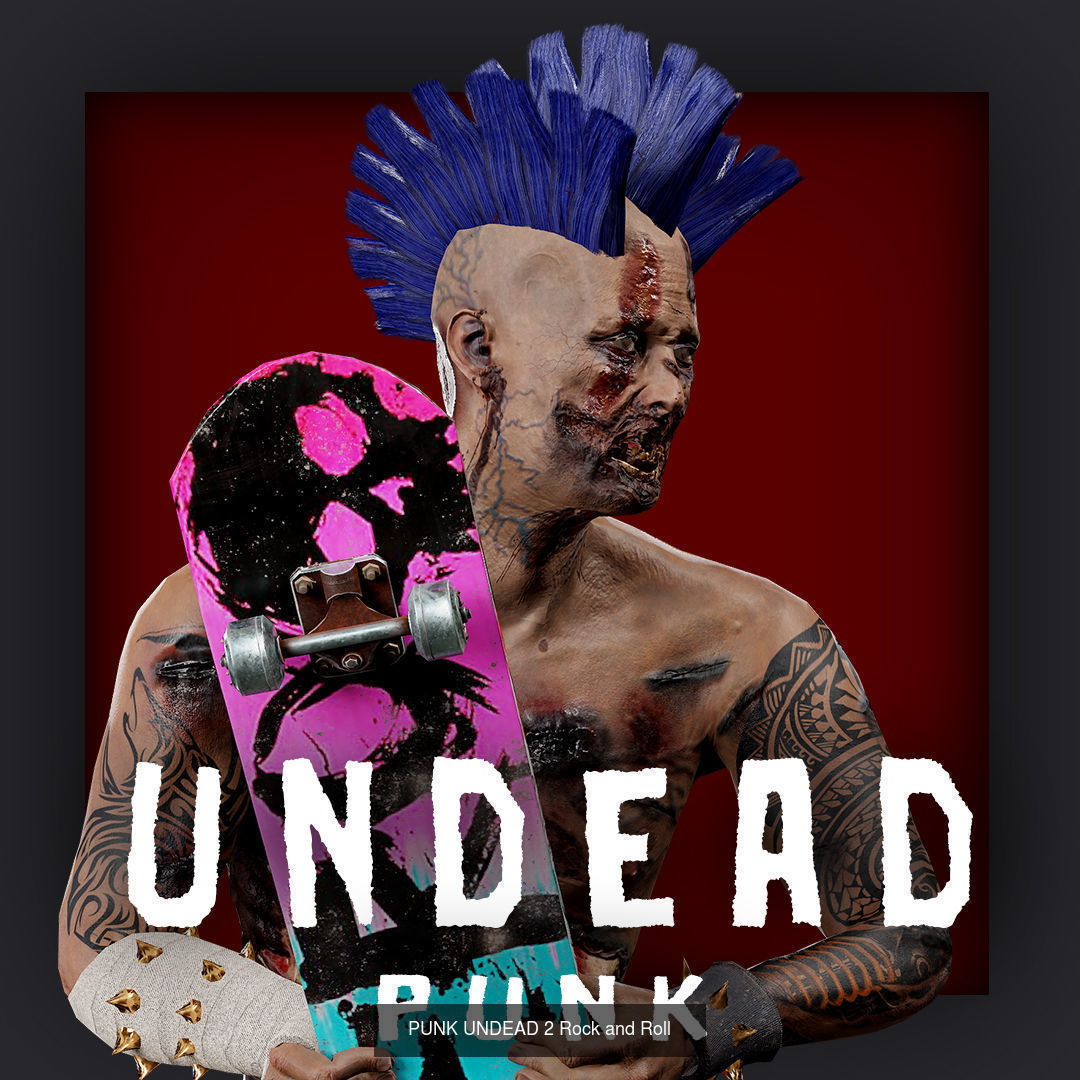 UNDEAD PUNK SKATEBOARD PACK 3D Model Collection_8