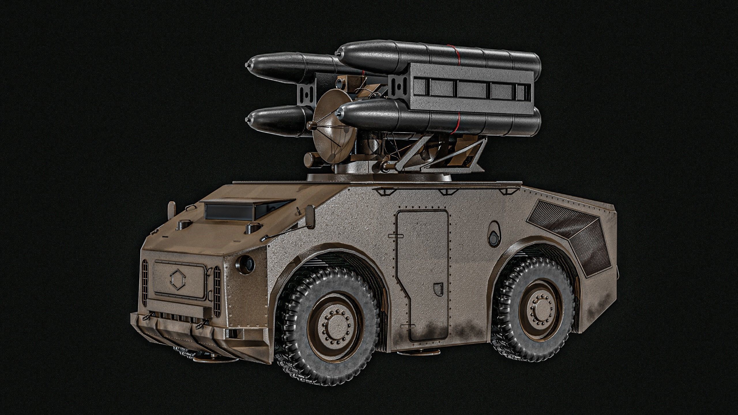 Crotale  And   KSAM Korean Surface to Air Missile   2 Pack Low-poly 3D model_26