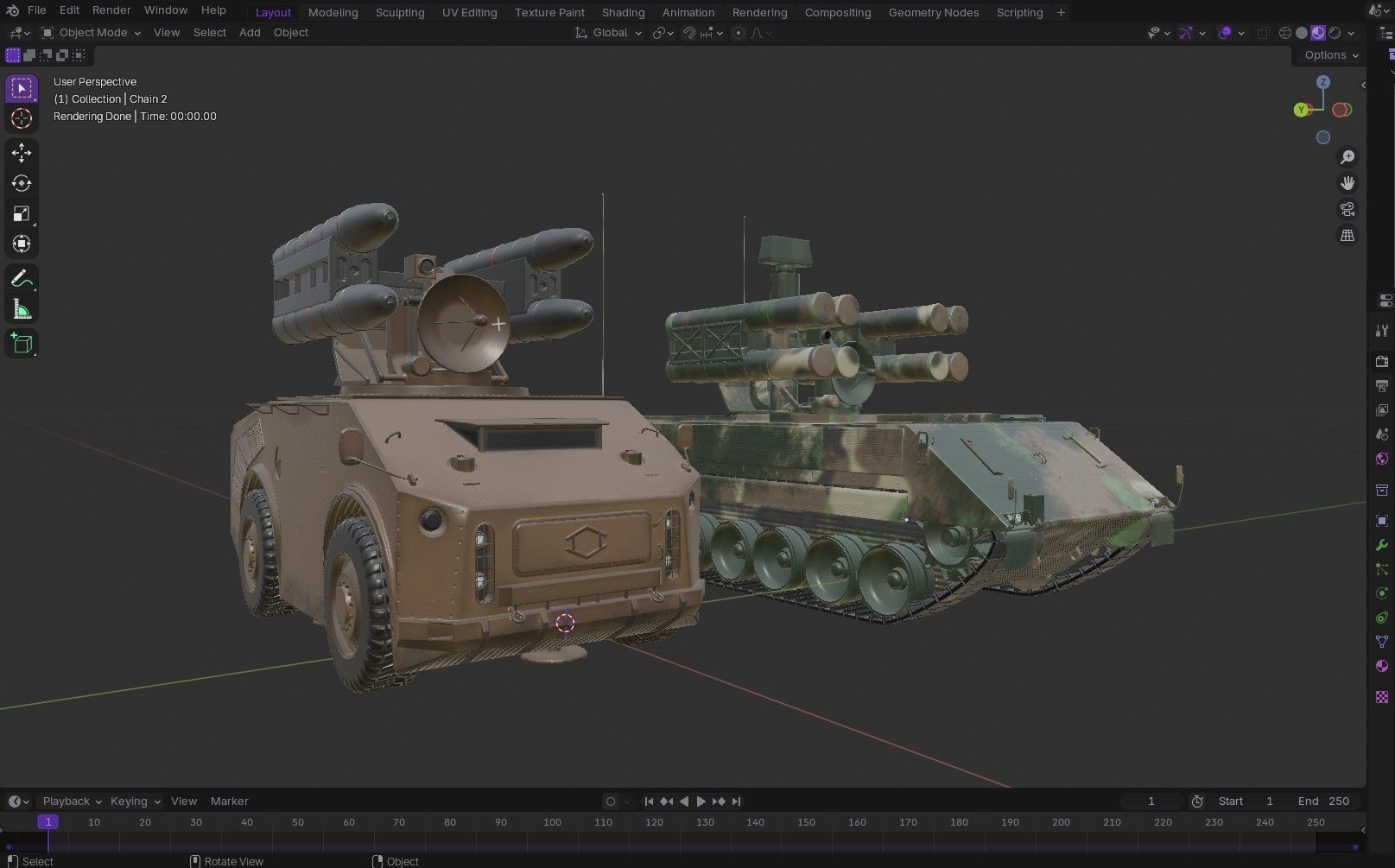 Crotale  And   KSAM Korean Surface to Air Missile   2 Pack Low-poly 3D model_28