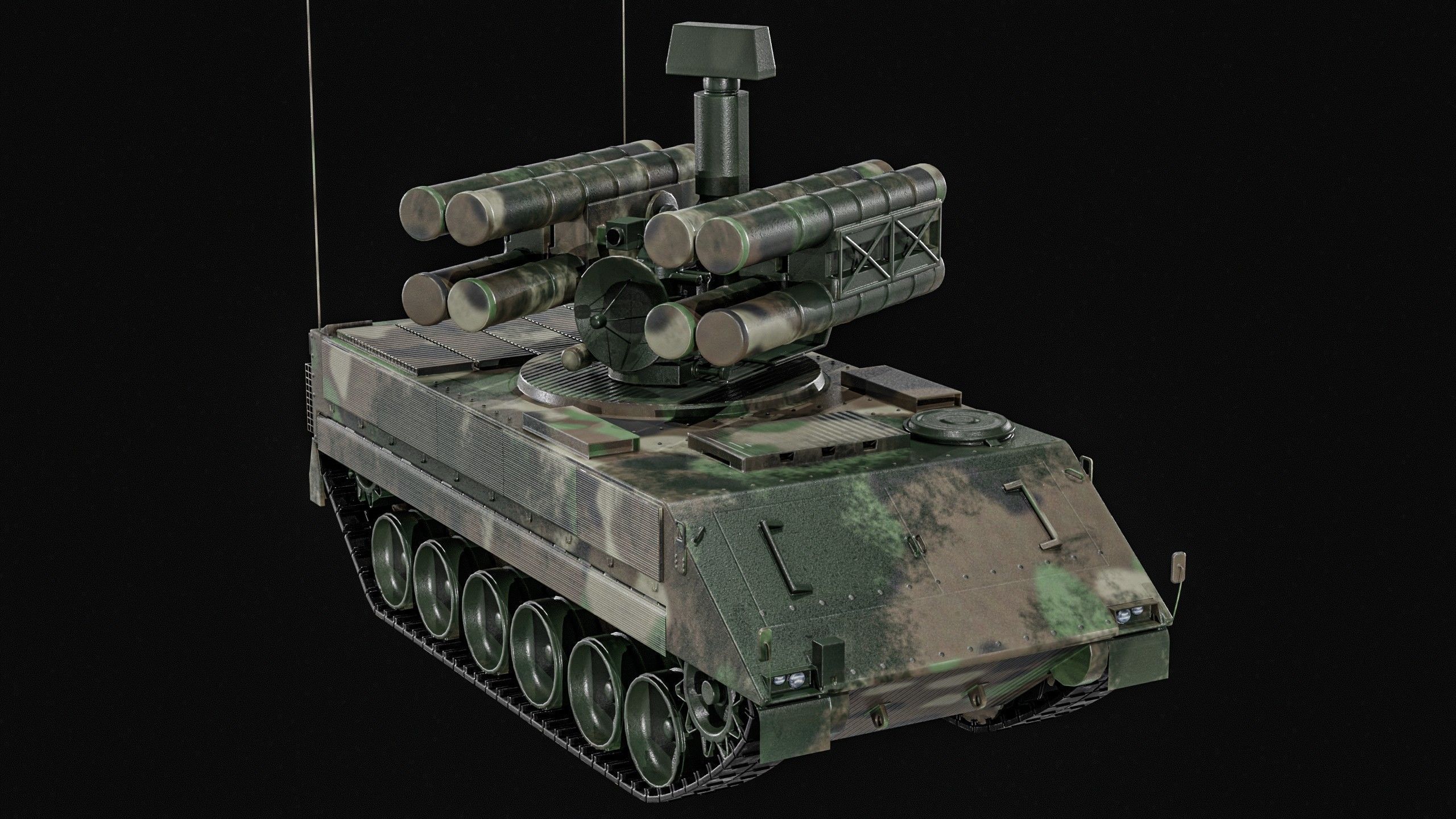 Crotale  And   KSAM Korean Surface to Air Missile   2 Pack Low-poly 3D model_20