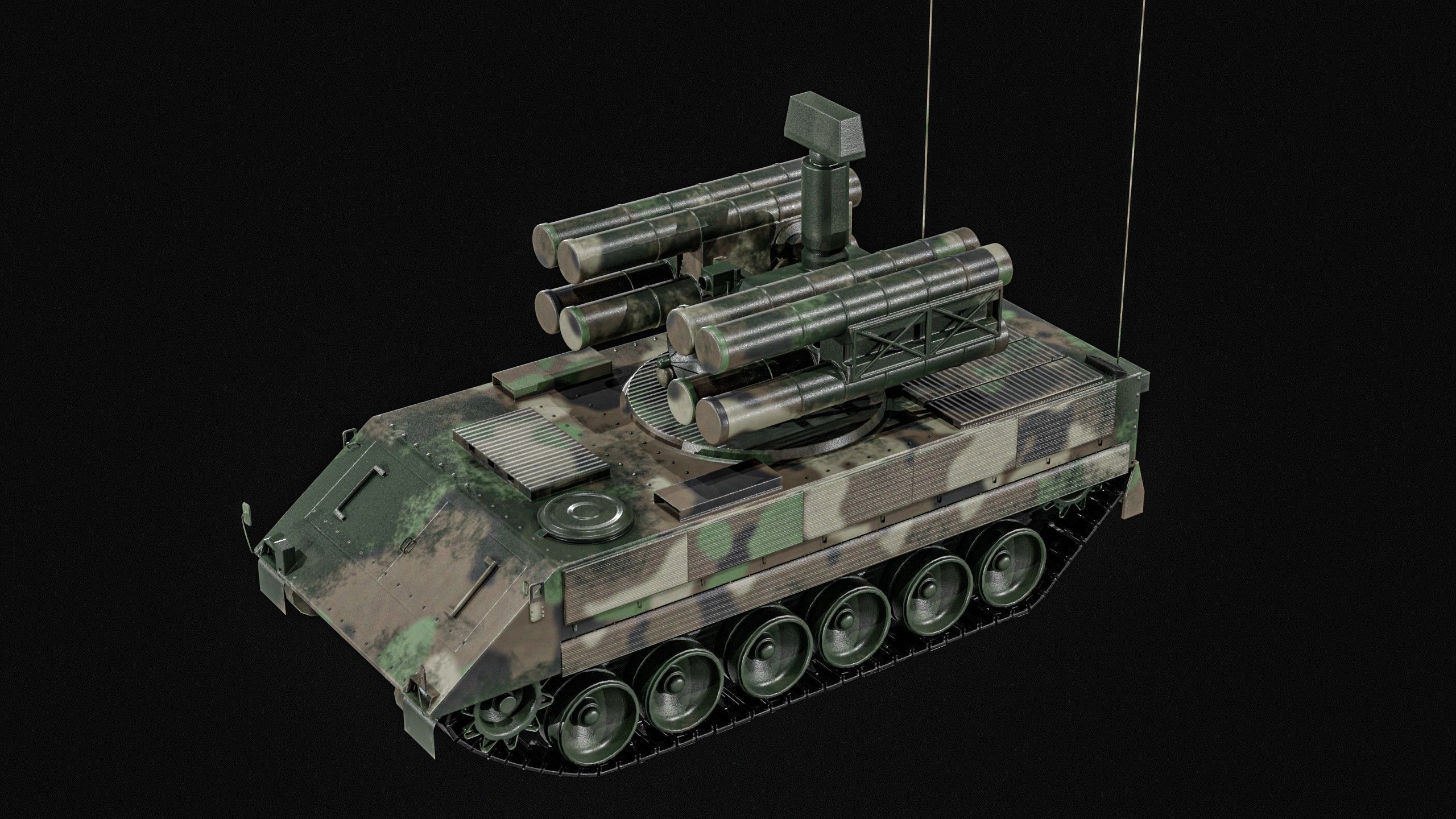 Crotale  And   KSAM Korean Surface to Air Missile   2 Pack Low-poly 3D model_6