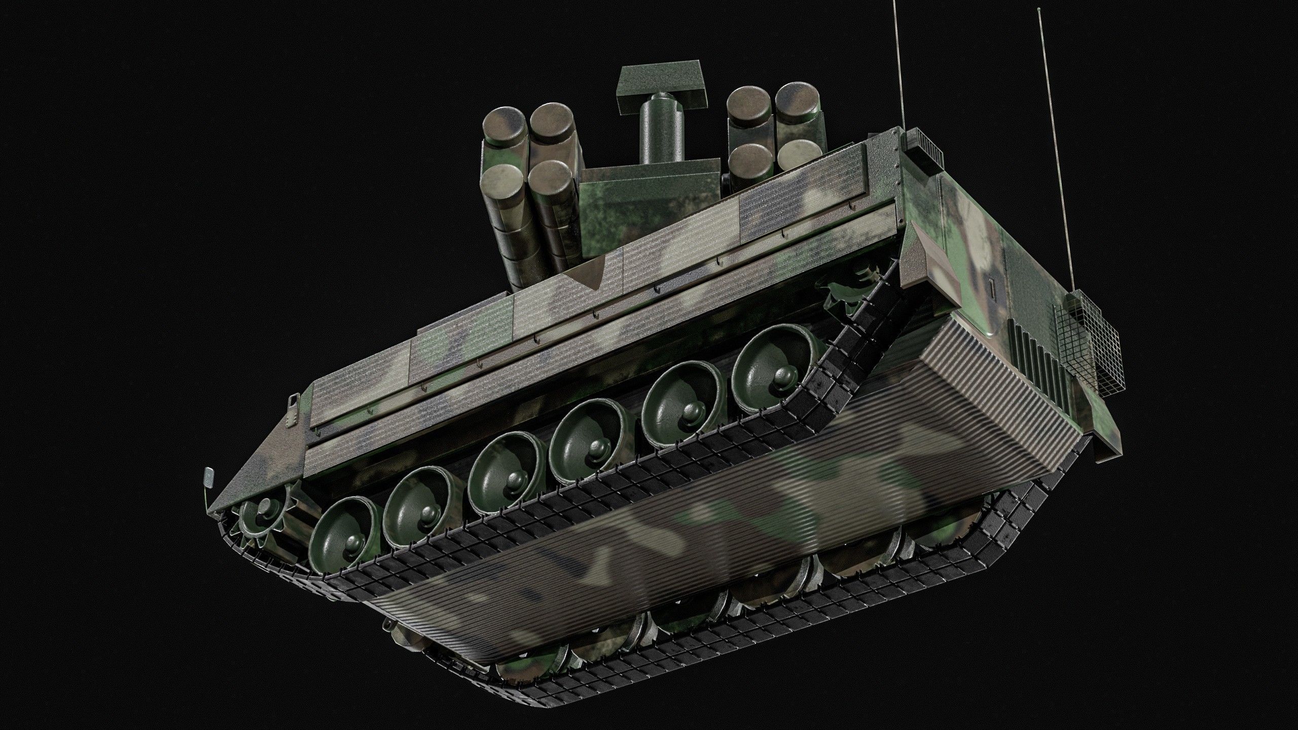 Crotale  And   KSAM Korean Surface to Air Missile   2 Pack Low-poly 3D model_9