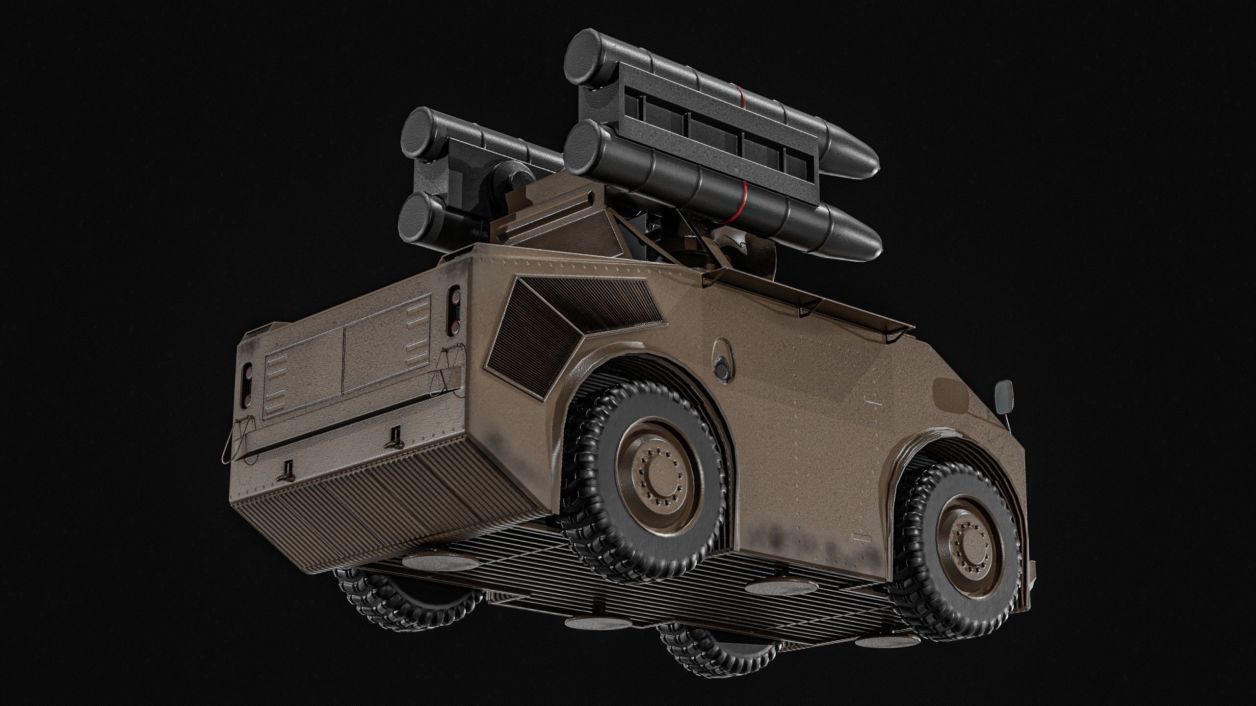 Crotale  And   KSAM Korean Surface to Air Missile   2 Pack Low-poly 3D model_23