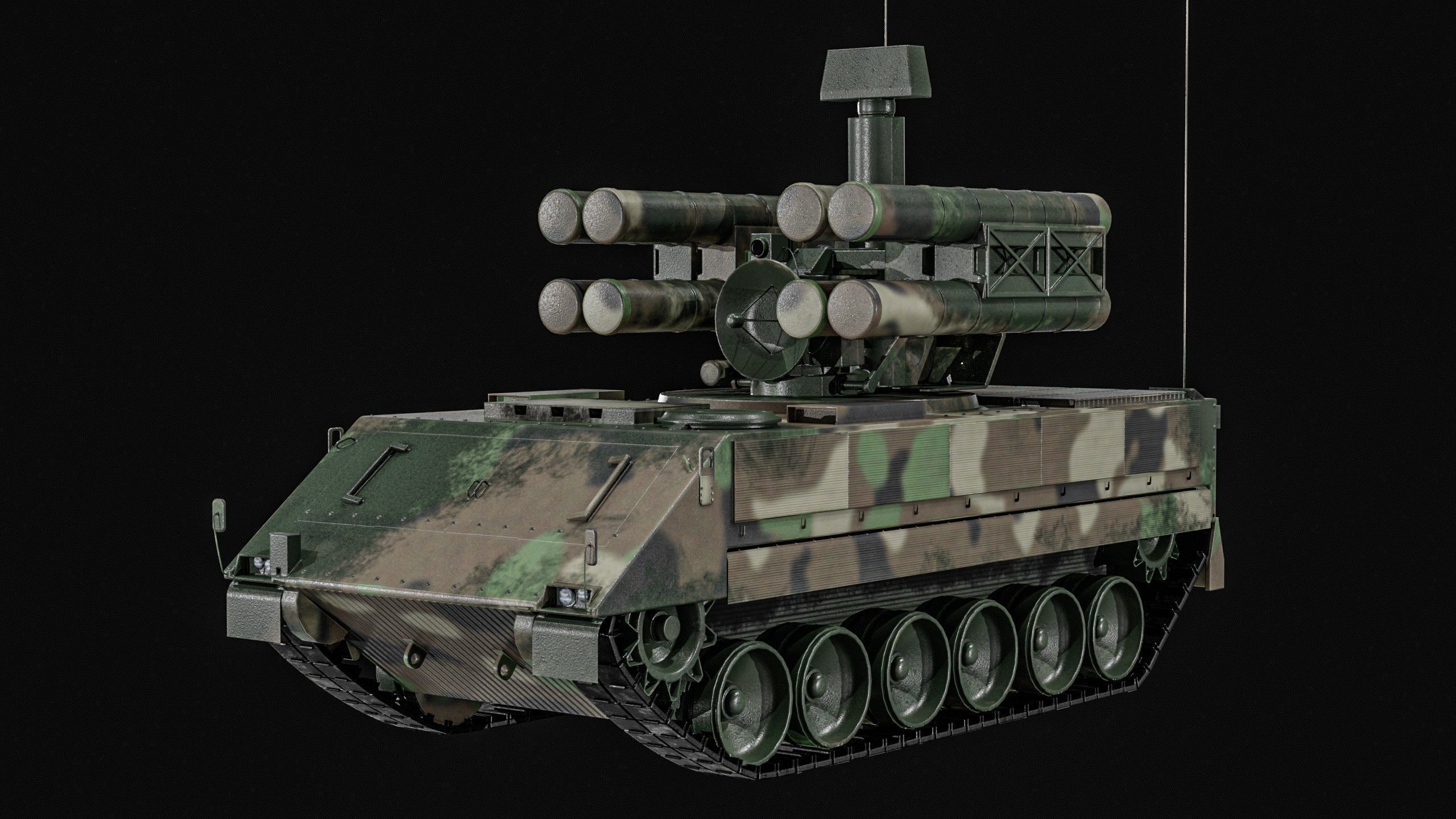 Crotale  And   KSAM Korean Surface to Air Missile   2 Pack Low-poly 3D model_2