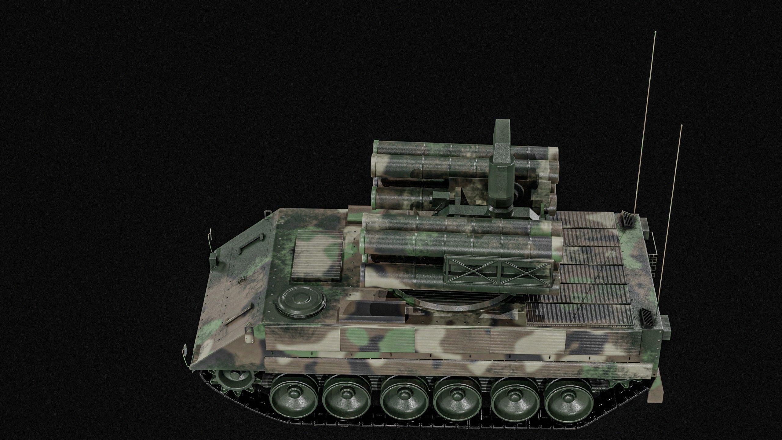 Crotale  And   KSAM Korean Surface to Air Missile   2 Pack Low-poly 3D model_22